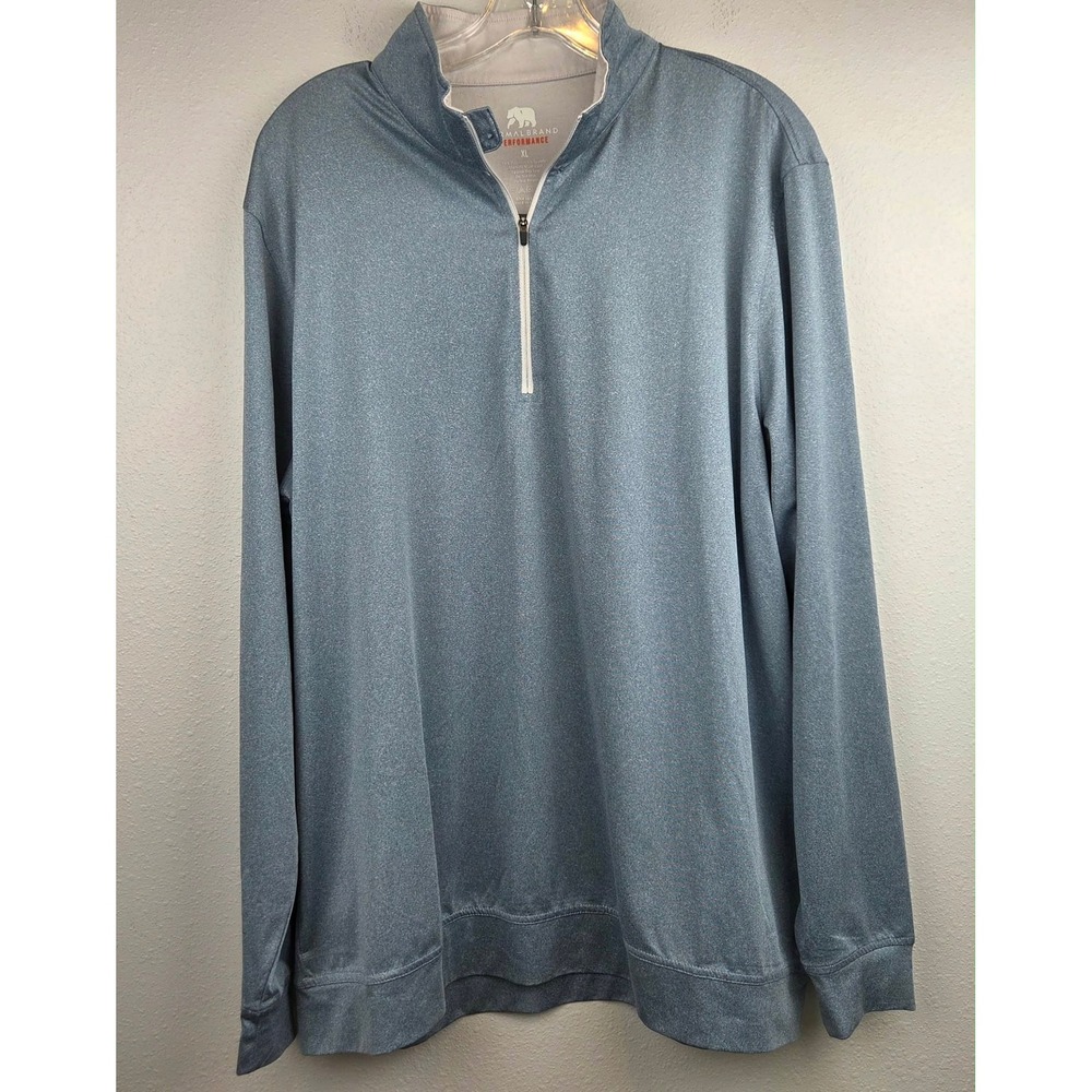 Normal‎ Brand Performance Mens XL Heathered Quarter Zip Pullover Sweatshirt